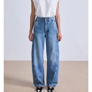 Apiece Apart Light Blue Flare Jeans